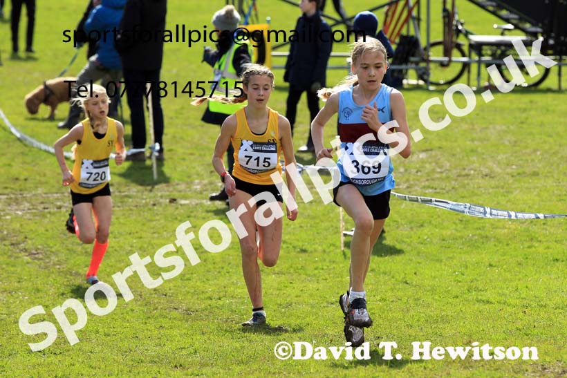 Girls Under-13s 2022 CAU Inter Counties Cross Country, Prestwold Hall, Loughborough.  Photo: David T. Hewitson/Sports for All Pics